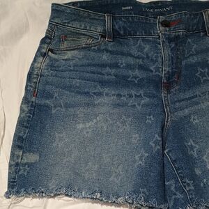 Lane Bryant Denim Skirt with Star Pattern 14